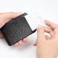 Miniatyrbillede 4 af 4: Sort Kuffertmærke Kuffert Bagagemærke, Flyrejse, PU Læder, Holdbar, Æstetisk, Identifikationshjælp, Privatlivsbeskyttelse