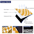 Miniatyrbilde 2 av 5: Foldbar Vannbestandig Piknikmatte Teppe for Camping Hage, 150 x 200cm Gul