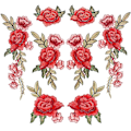 Miniatyrbillede 1 af 5: 8 Stykker Blomst Broderede Patches Sy på Patches Rose Patch til Jeans, Tøj, Hat, Sko