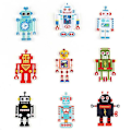 Miniatyrbilde 1 av 5: 9 stk. robot broderi merke sying broderi merke klesmerke sko jakke jeans