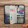 Miniatyrbillede 3 af 5: (Grå) Slank Anti-RFID-B Metal Kort Holder, Minimalistisk Taktisk Mænds Tegnebog, Mænds Bi-Fold Læder Kort Holder til Forlomme med Pengeclips