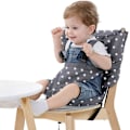 Miniatyrbillede 1 af 5: Easy Seat Bærbar Rejse Højstol (Grå), Justerbar, Sikker og Vaskbar Stol | til småbørn | Praktisk stof, passer i din håndtaske