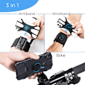 Miniatyrbild 3 av 5: Armband - Svart, Arm och cykelstyre 3 i 1 Universal Smartphonehållare upp till 7'' tum med 360° Rotation Gym Jogging Cykling iPhone X 11 12 Pr