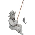 Miniatyrbilde 4 av 5: Design Frédéric den lille fiskeren fra Avignon fiskerstatue for hage, 14 cm, polyresin, to steinfarger