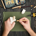 Miniatyrbillede 5 af 5: 45 Dele Lerpotteværktøjsæt, Keramik- og Lermodellering Værktøjer med Opbevaringspose, Forklæde og Ærmer