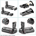 Miniatyrbilde 4 av 4: Batterigrep (Erstatningsgrep for Canon BG-E14) Dobbel Inngangslader for Canon EOS 70D 80D DSLR Kamera