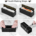 Miniatyrbild 4 av 5: Sushi Maker Kit 10PCS Sushi Formar Sushi Förberedelse Kit Set Ris Rulle Sushi Kit Sushi Maker DIY Kök Komplett Set Lämplig för Nybörjare