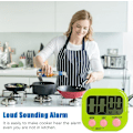 Miniatyrbild 4 av 5: Magnetisk kökstimer med stor LCD-skärm, timers för matlagning, studier, högt alarm och nedräkning