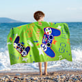 Miniatyrbillede 1 af 5: Badehåndklæde til Børn - 76x150cm Sandtæt Mikrofiber til Drenge, Badehåndklæde, Pool, Camping, Rejse, Ultra Absorberende Strandhåndklæde, Super Blødt
