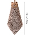 Miniatyrbilde 3 av 5: 1 stk. Fuzzy Ball Servietter | Mykt Håndkle til Oppheng, Supermykt Chenille Håndkle | Tykt Mikrofiberhåndkle for Kjøkken og Bad, Vaskbart Håndkle