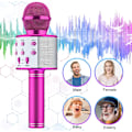 Miniatyrbild 3 av 5: Karaoke-mikrofon för barn, trådlös karaoke-mikrofon, Bluetooth-karaoke-mikrofon för barn, flickor, pojkar, för fest, sång, födelsedag, julklapp