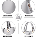 Miniatyrbillede 3 af 5: Hvid - Kvinders håndtasker trendy PU læder Tote Bags Skuldertasker Crossbody tasker Håndtaske