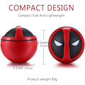 Miniatyrbillede 2 af 5: Deadpool Grinder Krydderkværn, Urtekværn med Pollenopsamler 2\", Holdbar Zink Legering, til Urter, Pollen, Blomster, Sort Gaveæske Emballage