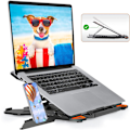 Miniatyrbillede 1 af 5: Laptop Stativ til Skrivebord, Foldbar Laptop Stativ, Justerbar Computer Stativ, Drejelig Laptop Forhøjning til Laptop/MacBook Air Pro 10-17\"