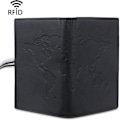 Miniatyrbild 2 av 5: 2 st passfodral, äkta läder resepassfodral RFID-blockering, fickfodral för 2 pass, ID-kort, flygbiljetter för kvinnor och män