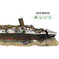 Miniatyrbillede 2 af 5: Akvariedekoration i form af Titanic-vraget - lavet af harpiks - miljøvenlig
