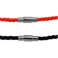 Miniatyrbilde 2 av 3: 10 stk Spennehette Lukke/Magnetisk Endelærremslås med Armbåndslåsingsmekanisme Lærtau (3MM)
