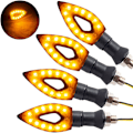Miniatyrbilde 1 av 5: (11*3cm) 4 stk. Universell Motorsykkel LED Blinklys Retro Transformerende Signal Lys Pil 12V Transformerende Indikator Lys Universell
