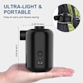 Miniatyrbillede 2 af 5: Elektrisk Luftpumpe, Genopladelig Luftpumpe 3600mAh Oppustelig/Afblæsning med 4 Dyser til Madras, Bærbar Luftpumpe til Madrasser, Campingpuder, Vand
