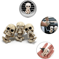 Miniatyrbilde 5 av 5: Bilventil Klips Ond Skalle Trio Statue Ond Skalle Statue Auto Aromaterapi Diffuser Klips Kontor Hjem Aromaterapi Dekor Gaver til Menn/Kvinner