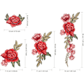 Miniatyrbillede 2 af 5: 8 Stykker Blomst Broderede Patches Sy på Patches Rose Patch til Jeans, Tøj, Hat, Sko