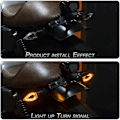 Miniatyrbilde 5 av 5: (11*3cm) 4 stk. Universell Motorsykkel LED Blinklys Retro Transformerende Signal Lys Pil 12V Transformerende Indikator Lys Universell