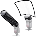 Miniatyrbillede 5 af 5: 2 Stykker Softbox Flash Diffuser 25X25X21 cm Fleksibel Hvid Reflektor og 18X20X10 cm Dobbeltsidet Reflektor Sølv/Hvid Universal Montering, Sølv/Hvid