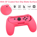 Miniatyrbild 4 av 5: Set med 2 grepp (blå och röd) kompatibla med Nintendo Switch & Switch OLED, gummiyta grepp kompatibla med JoyCon