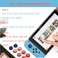 Miniatyrbild 5 av 5: Pack Anti-Slip Silikon Analog Trådlös Controller Skyddande Hölje Kepsar Kompatibel med Nintendo Switch och Nintendo Switch Lite (C)