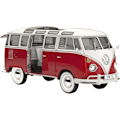 Miniatyrbild 1 av 5: Modellbyggsats - VW T1 Samba Bus, Röd/Vit Volkswagen bussmodell retro van T1 buss legering bilmodell Simulering 1:25