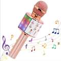 Miniatyrbillede 1 af 5: Trådløs Karaoke Mikrofon, Børne Karaoke Mikrofon med LED Danslys, Bluetooth Mikrofon til Børn Piger Drenge til Fest Sang Jul Fødselsdag