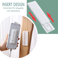 Miniatyrbilde 2 av 5: Veggfeste for strømbrett (4 stk), Slagfri selvklebende smart strømbrettfeste for stikkontakt, Vegg/Skrivebord, Strømbrett/WiFi-ruter