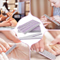 Miniatyrbilde 4 av 4: 50 Profesjonelle Neglefiler, Dobbeltsidig 100/180 Korn, Gel Korn for Manikyr, For Hjemmet eller for Profesjonelle Neglekunst Salonger, Rett Kjerneform Grå