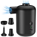 Miniatyrbillede 1 af 5: Elektrisk Luftpumpe, Genopladelig Luftpumpe 3600mAh Oppustelig/Afblæsning med 4 Dyser til Madras, Bærbar Luftpumpe til Madrasser, Campingpuder, Vand