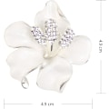 Miniatyrbild 3 av 5: Fin brosch med rosblomma, bröllopsbrosch med blommor, brosch med strass