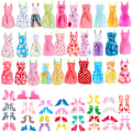 Miniatyrbild 1 av 2: Kläder för Barbie, 30 st Barbie dockkläder inklusive 30 cm 11 tum Barbon kläder skor ersättningstillbehör husleksaker födelsedagspresenter för flickor