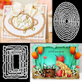 Miniatyrbilde 3 av 5: 2 stk. Kuttedørformer Ellipse og Rektangel Formet Mal Metall Preget Sett for DIY Scrapbooking Album Bryllup Dekorasjon