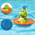 Miniatyrbillede 2 af 4: Badelegetøj, Krokodille Automatisk Vandsprøjt Lys Op Baby Badelegetøj til Badekar Pool Spil Induktion Sprinkler Badekar Brusebad Legetøj til og Børn Gave