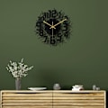 Miniatyrbillede 4 af 5: Sort Rund Ramme Vægur DIY Lydløs Moderne Design Vægur Velegnet til Soveværelse Stue Kontor Kunst Dekoration