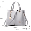 Miniatyrbillede 4 af 5: Hvid - Kvinders håndtasker trendy PU læder Tote Bags Skuldertasker Crossbody tasker Håndtaske