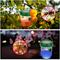 Miniatyrbild 4 av 5: 2x plast insektsfällor - hängande getingfälla - levande fälla för getingar, flugor och bålgetingar - effektivt skydd mot getingar (02 stycken - transparent 13