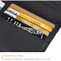 Miniatyrbild 5 av 5: 2 st passfodral, äkta läder resepassfodral RFID-blockering, fickfodral för 2 pass, ID-kort, flygbiljetter för kvinnor och män