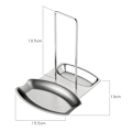 Miniatyrbillede 2 af 5: Låg Holder Ske Rest Knive Skeer Gaffler Spatel Rustfrit Stål Bestik Rest Låg Holder Køkken Diverse Køkkenredskab Bring Orden Til Dit Køkken