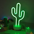 Miniatyrbilde 2 av 5: Kaktuslys LED Neon Skilt Lys med Base Nattelysl LED Neon Lys Batteri USB Drift Nattelysl Dekorasjon til Jul, Bursdag, Liv