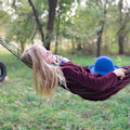 Miniatyrbillede 2 af 5: Net Hammock (Grøn, 260*80CM), Have til én person, Camping, Letvægts til indendørs og udendørs