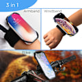 Miniatyrbild 2 av 5: Armband - Svart, Arm och cykelstyre 3 i 1 Universal Smartphonehållare upp till 7'' tum med 360° Rotation Gym Jogging Cykling iPhone X 11 12 Pr