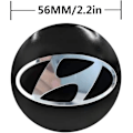 Miniatyrbillede 3 af 5: 4 stk. Bil Logo ABS Material Navkapsel Dæk Logo Modifikation Navkapsel Centerdæksel Hjul Centerkapsel Klistermærke (passer til hy Sort) Hjul Emblem Badge Logo Klistermærker