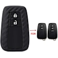 Miniatyrbild 2 av 4: Bilnyckel fodral i kolfibermönster mjukt silikon för Toyota CHR C-HR Camry Prius Prado 2 knappar Keyless Remote