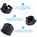 Miniatyrbillede 4 af 5: 4 stk. Oppustelig Pump Adapter Plastik Kajak Pump Adapter Luftventil Adapter Inflator Dysesæt Oppustelig Båd Luftventil Konverter til Kanoer Båd