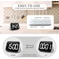 Miniatyrbillede 3 af 5: Digital Køkken Timer 4 Tommer Stor LED Skærm Magnetisk Timer med Justerbar Lysstyrke og Lyd Stopur Timer til Børn og Ældre - Batterier